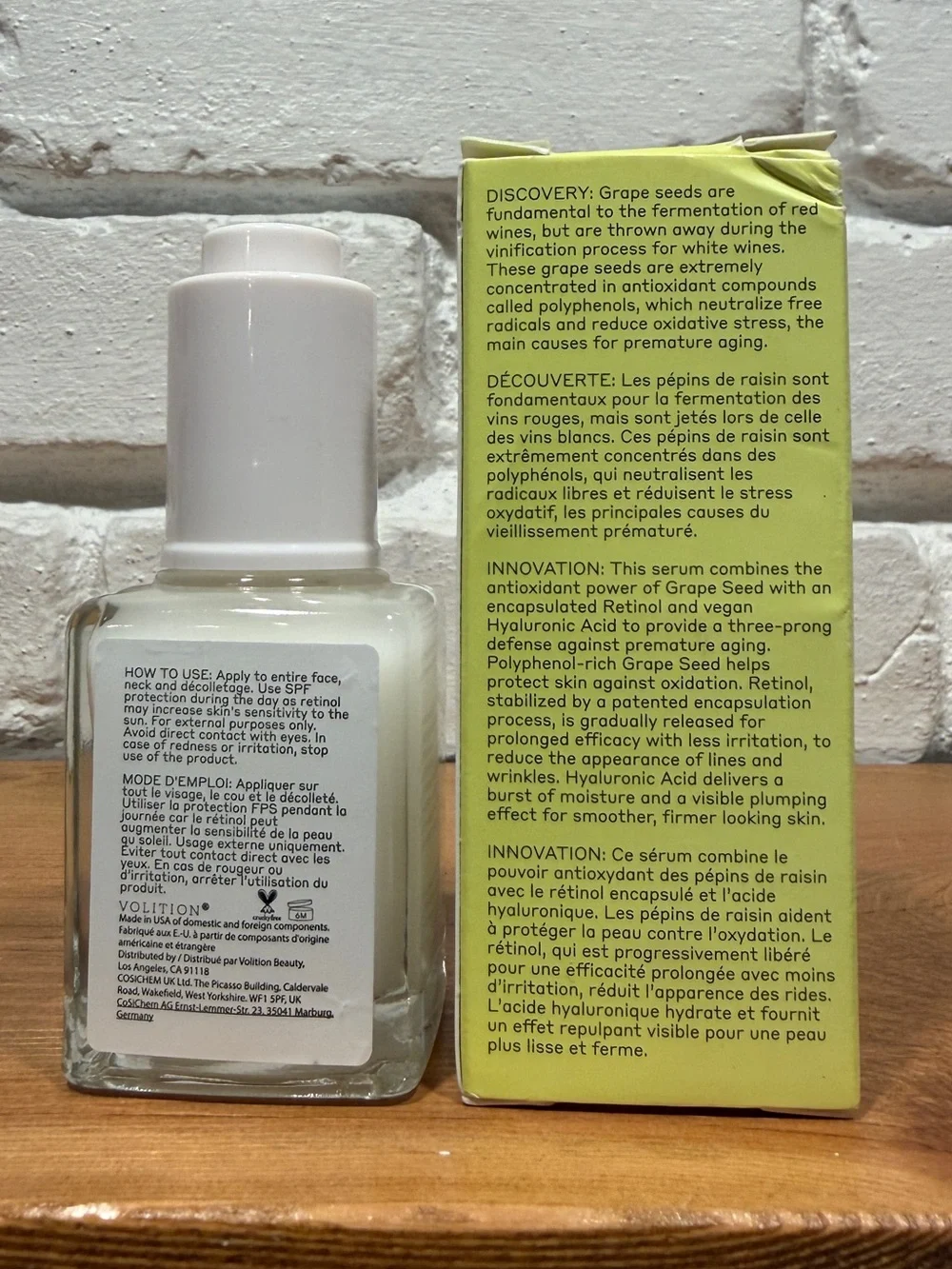 Volition Sémillon Overnight Retinol Serum 35 mL | Niacinamide + Hyaluronic Acid